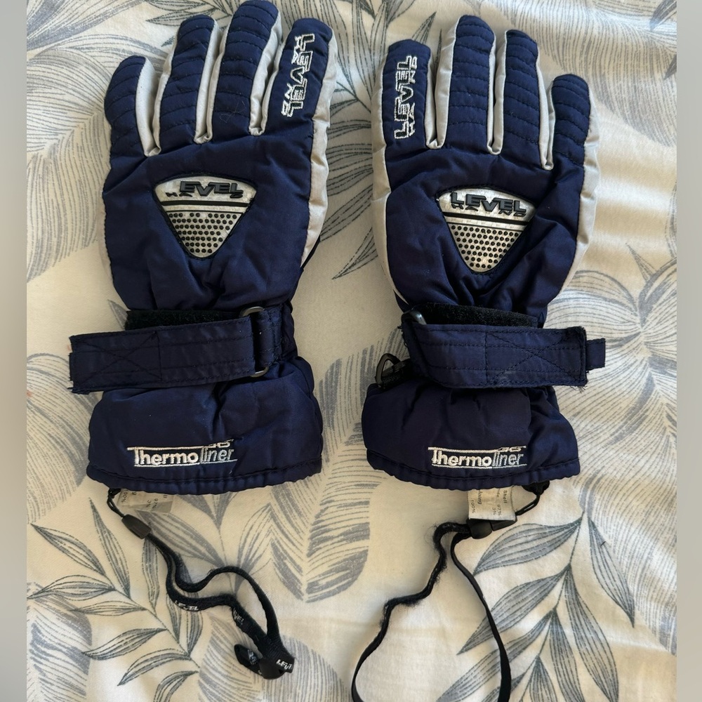 Children's Ski gloves size 6 navy blue